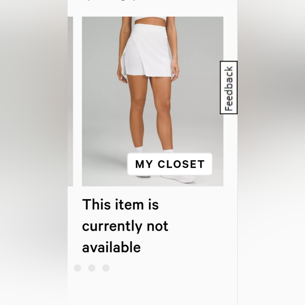 Lululemon Super High Rise side-slit tennis skirt